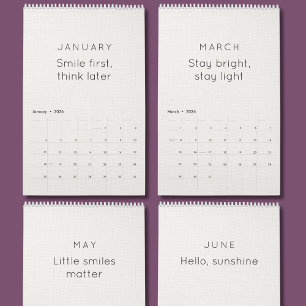 Calendário de Parede de Inspiração Colorido e Vibr