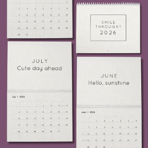 Calendário de Parede de Inspiração Colorido e Vibr
