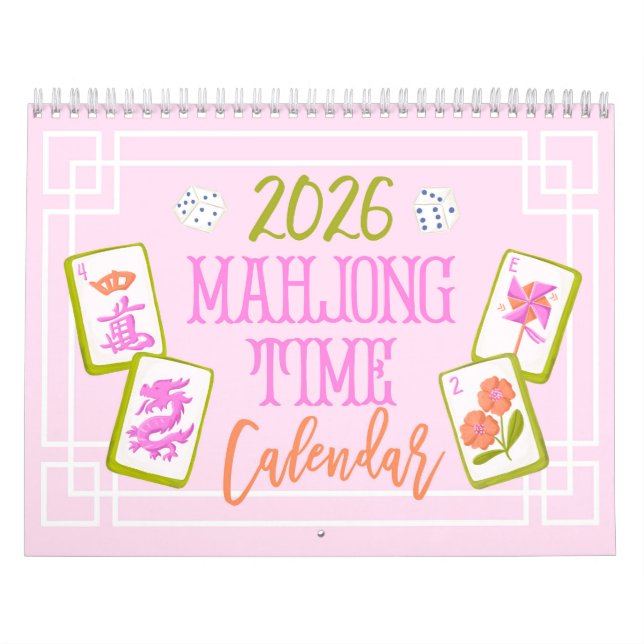 Calendário de Parede de Mahjong 2026 (Capa)
