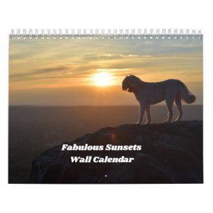 Calendário de Parede de Pôrs do sol Fabulosos