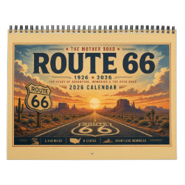 Calendário de Parede de Viagens Americanas da Anti