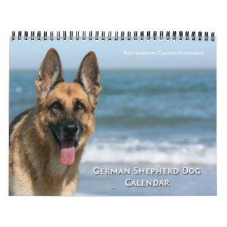 Calendário de parede do cão de german shepherd