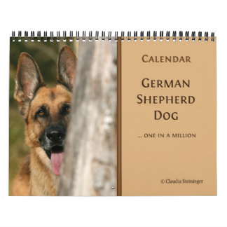 Calendário de parede do cão de german shepherd