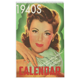 calendário de parede do estilo dos anos 40