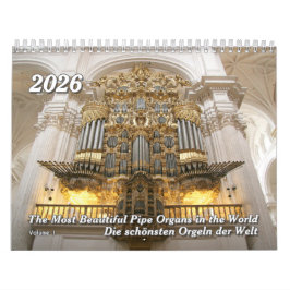 Calendário de Parede do Pipe Organ - Calendário de