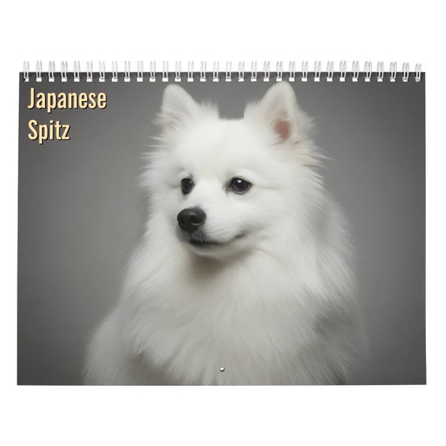 Calendário de Parede do Spitz Japonês 2027 (Capa)