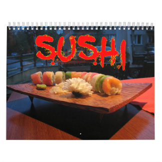 Calendário de parede do sushi