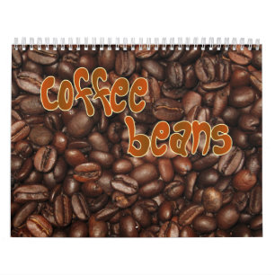 Calendário de parede dos feijões de café