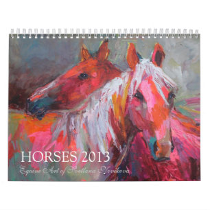Calendário de parede eqüino Svetlana da arte do