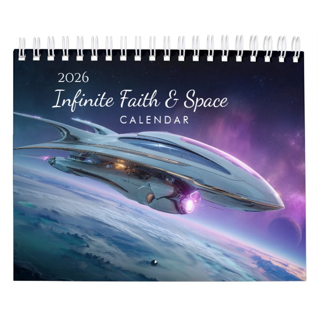 Calendário de Parede Espaço Versículo Bíblico Fé 2 (Capa)