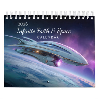 Calendário de Parede Espaço Versículo Bíblico Fé 2