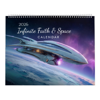 Calendário de Parede Espaço Versículo Bíblico Fé 2
