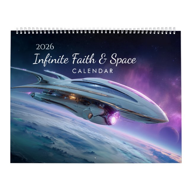 Calendário de Parede Espaço Versículo Bíblico Fé 2 (Capa)