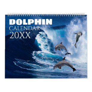 Calendário de Parede Golfinho 2027 Vida Marinha Na