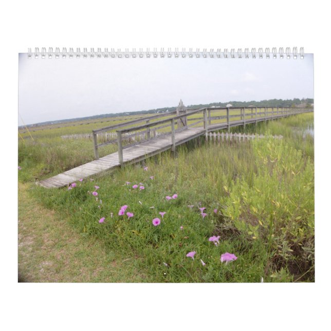 Calendário de Parede Grande da Ilha de Pawleys Des (Capa)