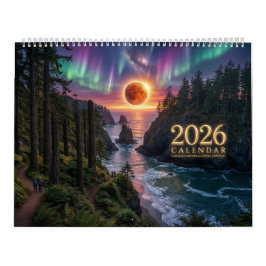Calendário de Parede Harmonia Cósmica Luminosa 202