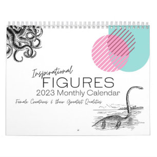 Calendário de Parede Mensal do Inspirational Figur