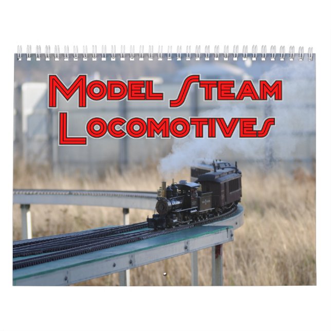 Calendário de parede modelo das locomotivas de (Capa)