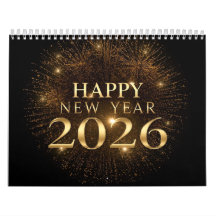 calendário de parede moderno ano novo 2026