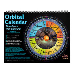 Calendário de parede orbital 2016 do Tempo-Espaço