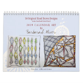 Calendário de parede original da arte