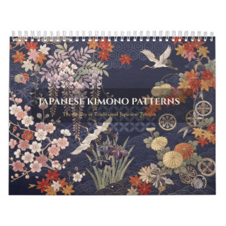 Calendário de Parede Padrões de Quimono Japonês