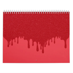 Calendário de Parede Personalizada de Drip-Red Tom