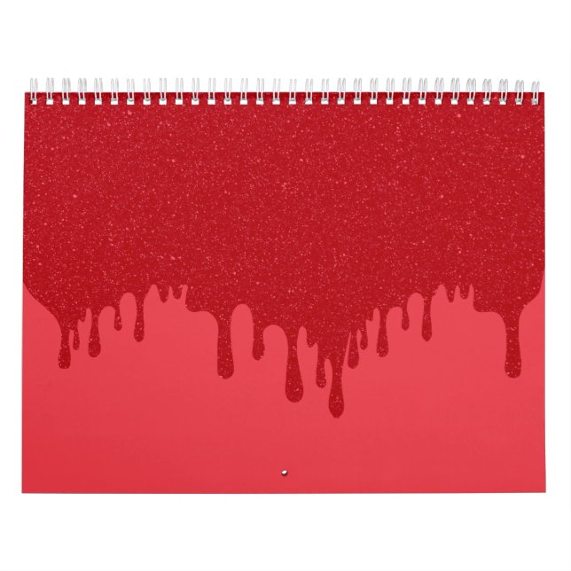 Calendário de Parede Personalizada de Drip-Red Tom (Capa)