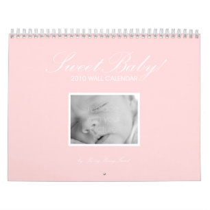 Calendário de Parede Personalizada do Sweet Baby -