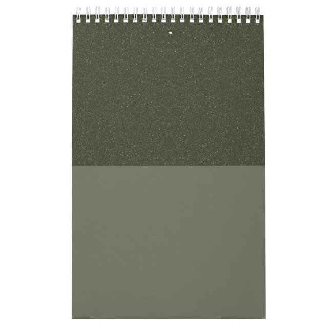 Calendário de Parede Personalizada Duo-Tone Verde (Capa)