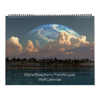 Calendário de Parede Planetscapes de Blasfêmia Dig