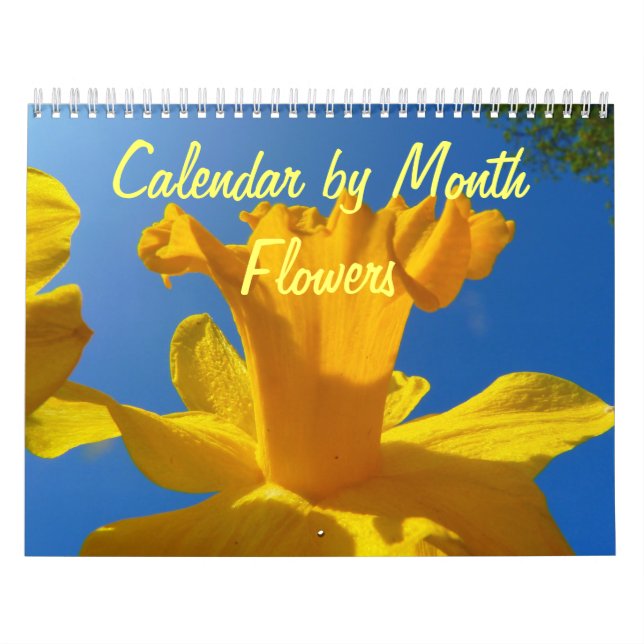 Calendário de Parede por Mês com Flores (Capa)