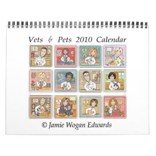Calendário de parede profissional veterinário 20