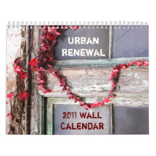 Calendário de parede rústico urbano da hera 2011