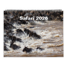 Calendário de Parede Safari Wildlife 2026 (Big Cin