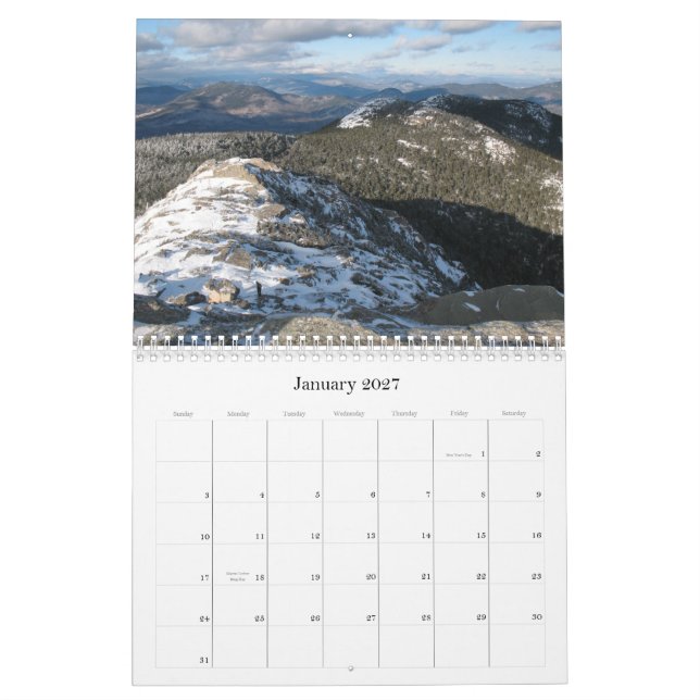 Calendário de parede selvagem padrão de 2013 New (Jan 2027)