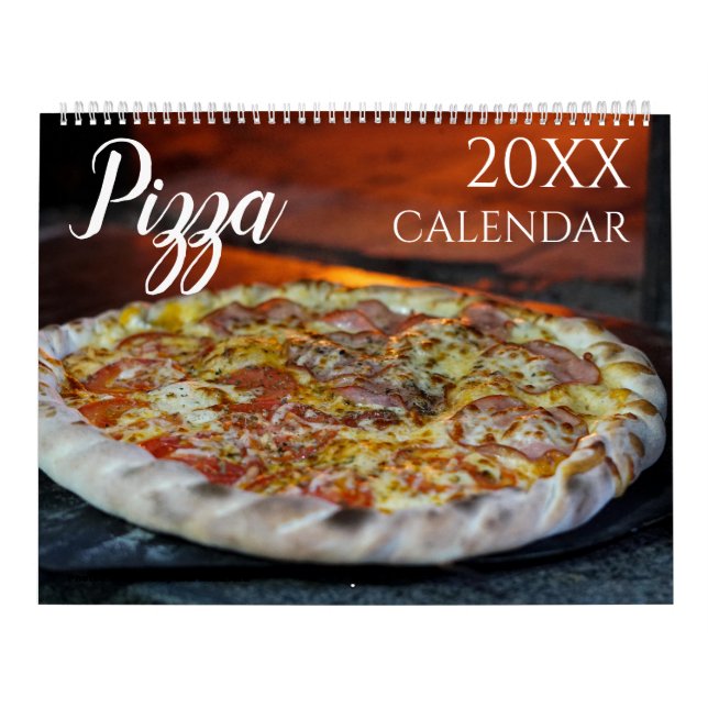 Calendário de Parede Temático de Pizza 2027 Presen (Capa)