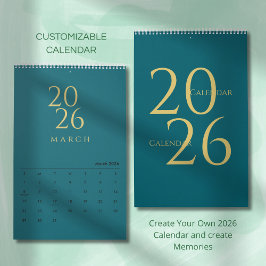 Calendário de Parede Tons Neutros Minimalista
