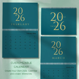 Calendário de Parede Tons Neutros Minimalista
