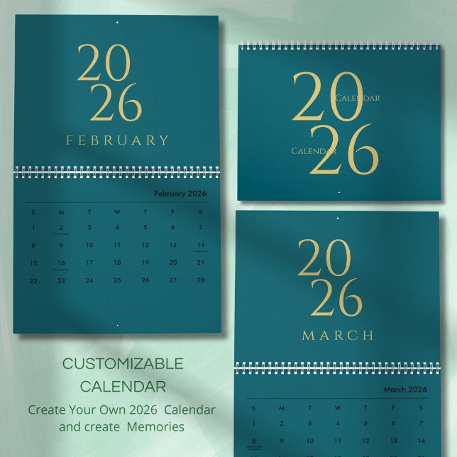 Calendário de Parede Tons Neutros Minimalista (Criador carregado)