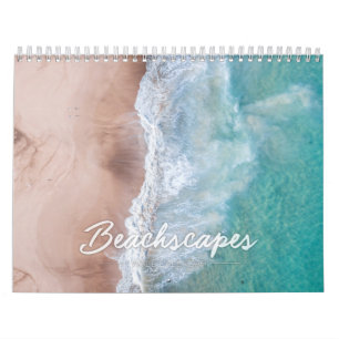 Calendário de parede tropical da praia de