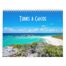 Calendário de Parede Turks e Caicos