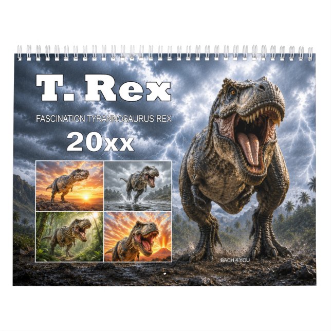 Calendário de Parede Tyrannosaurus Rex (Capa)