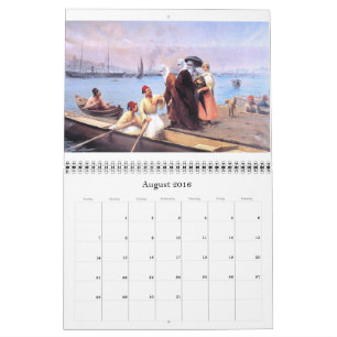 Calendário de parede velho de Istambul