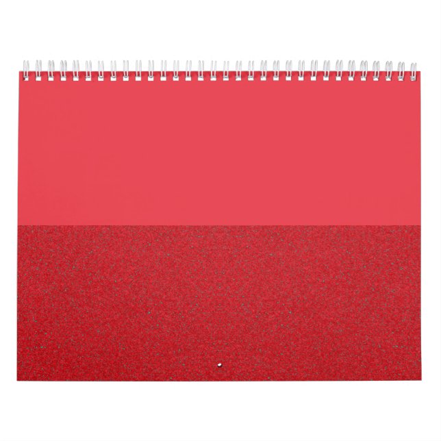 Calendário de Parede Vermelha de Tomato de Textura (Capa)
