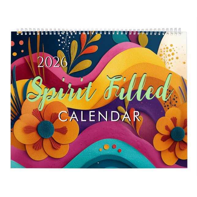 Calendário de Parede Versículo Bíblico Fé 2026 (Capa)