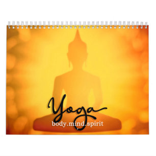 Calendário de Parede Yoga Silhouettes