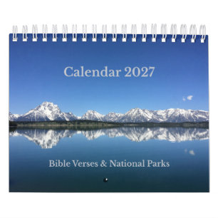 Calendário de Parques Nacionais Versículos da Bíbl