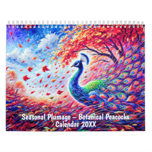 Calendário de Pavões Botânicos – Plumagem Sazonal