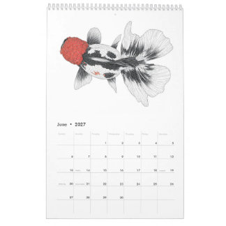 Calendário de Peixes Dourados de 2027
